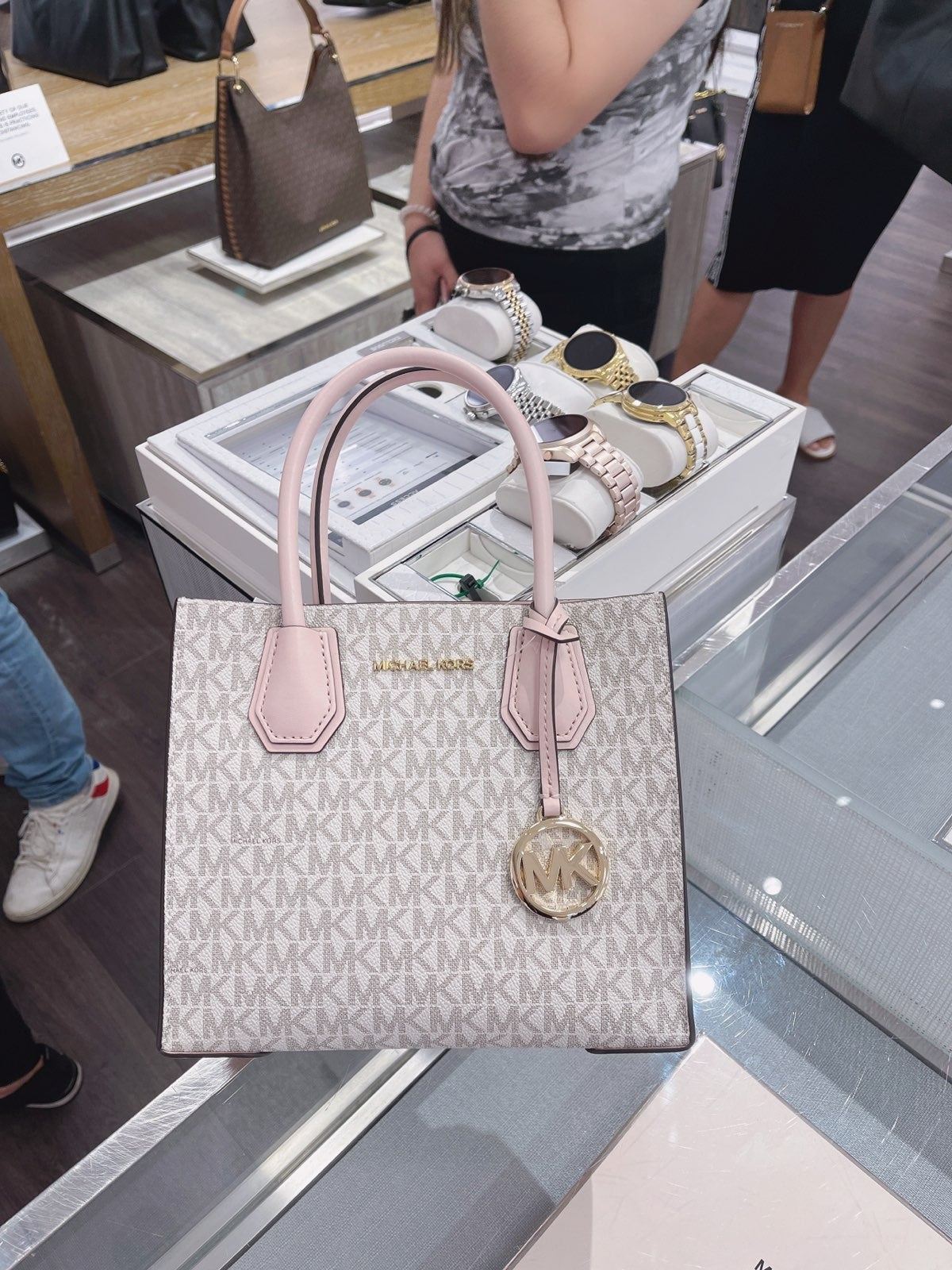 MERCER MD SATCHEL MESSENGER Vanilla Pink