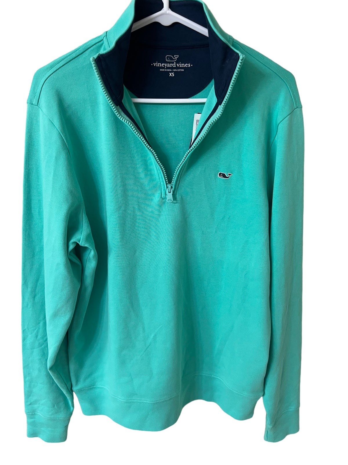 NWT Vineyard Vines Fashion Knit Half Zip Pullover XS Antigua Green