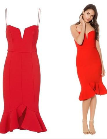 Nicholas Womens Cocktail Party Going Out Flip Hem Bra Bandage Dress Size 6 Red