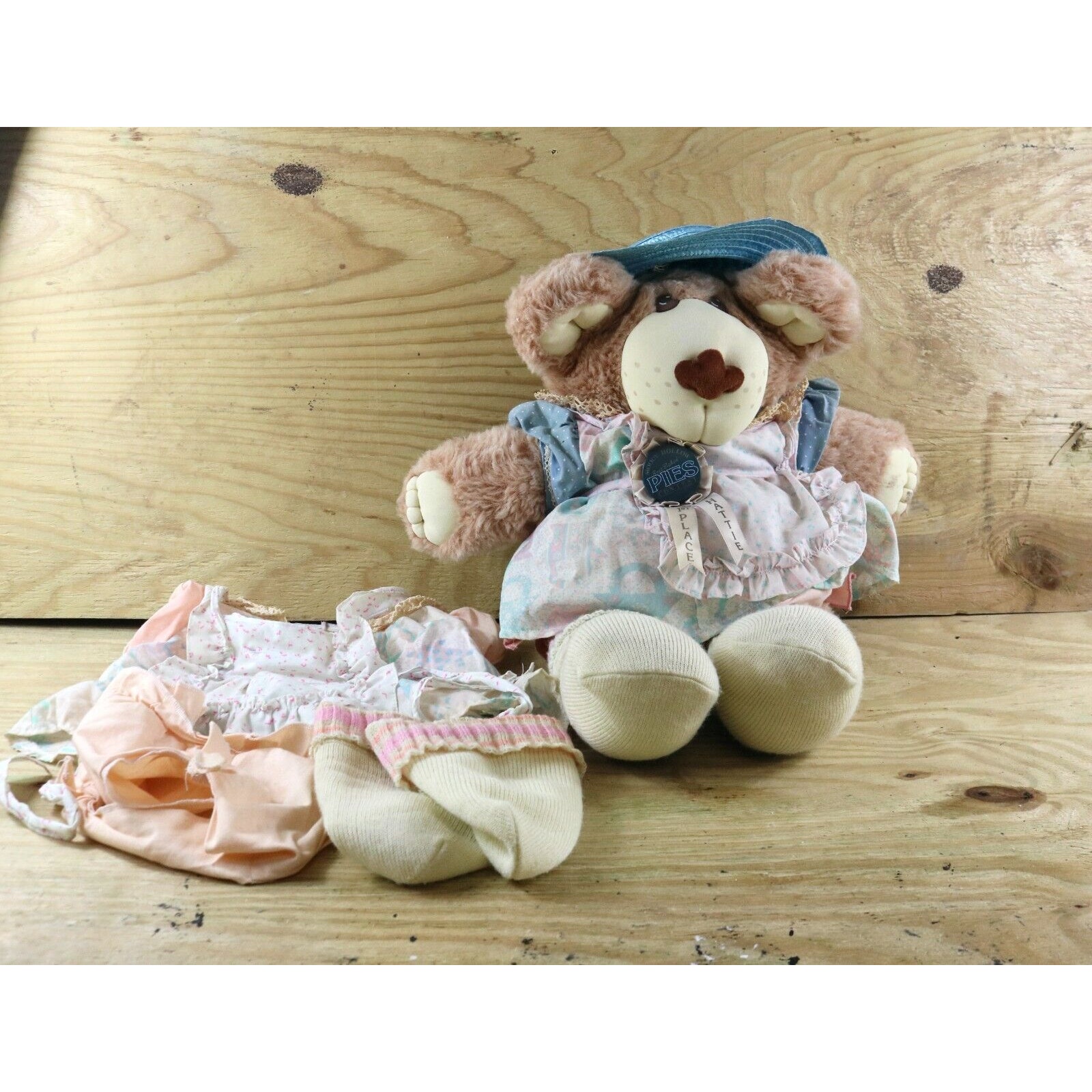 Furskins Teddy Bear Hattie Brown 2 Outfits Hat Vintage 1984 Xavier Roberts 22
