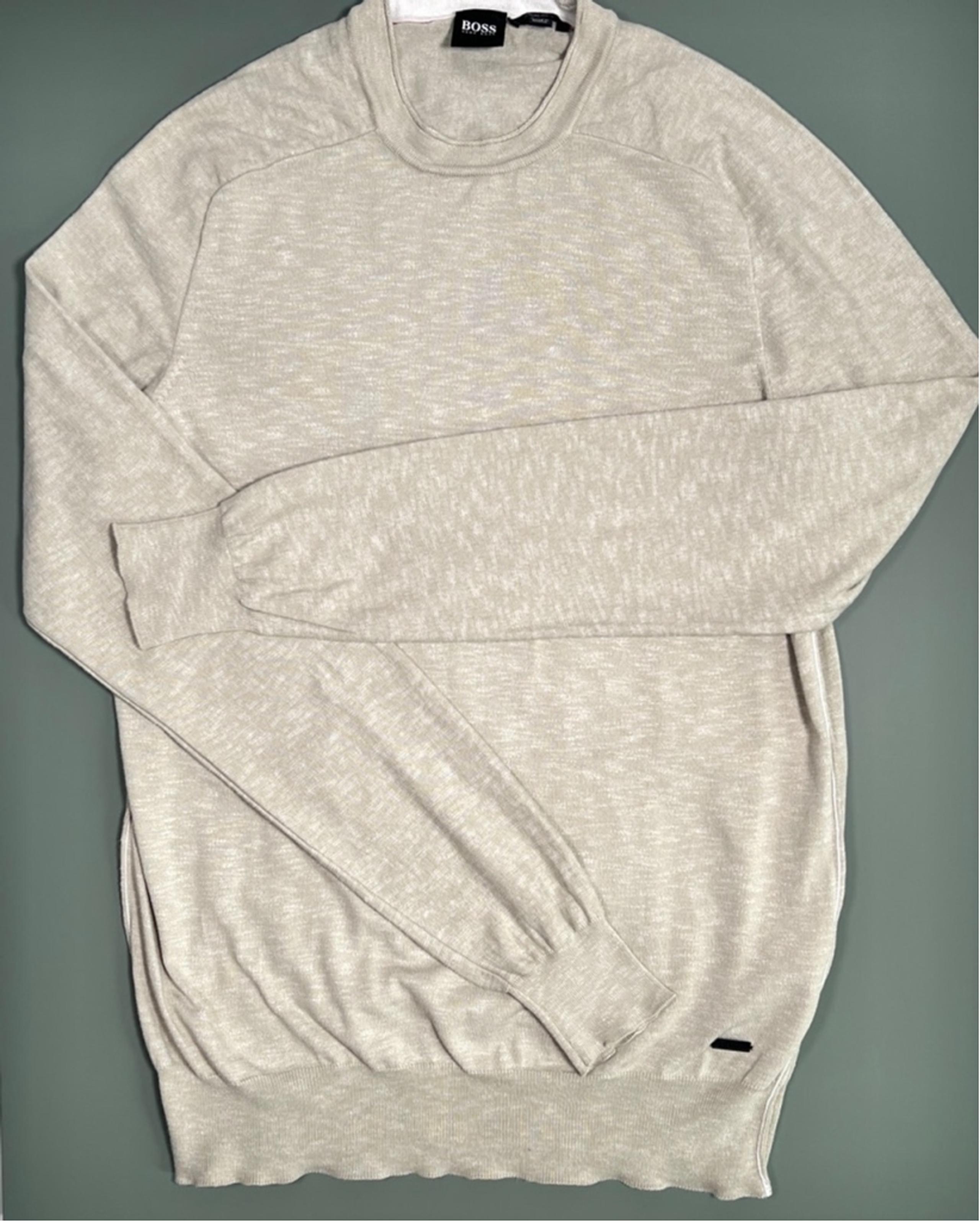 Hugo Boss Mens pullover Beige Sweater Knit Top Size M