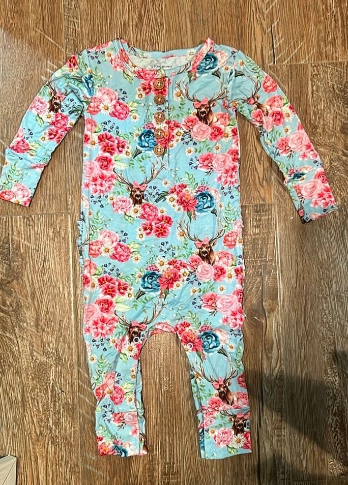 NWOT Posh Peanut Ruffled Back Romper-18-24M