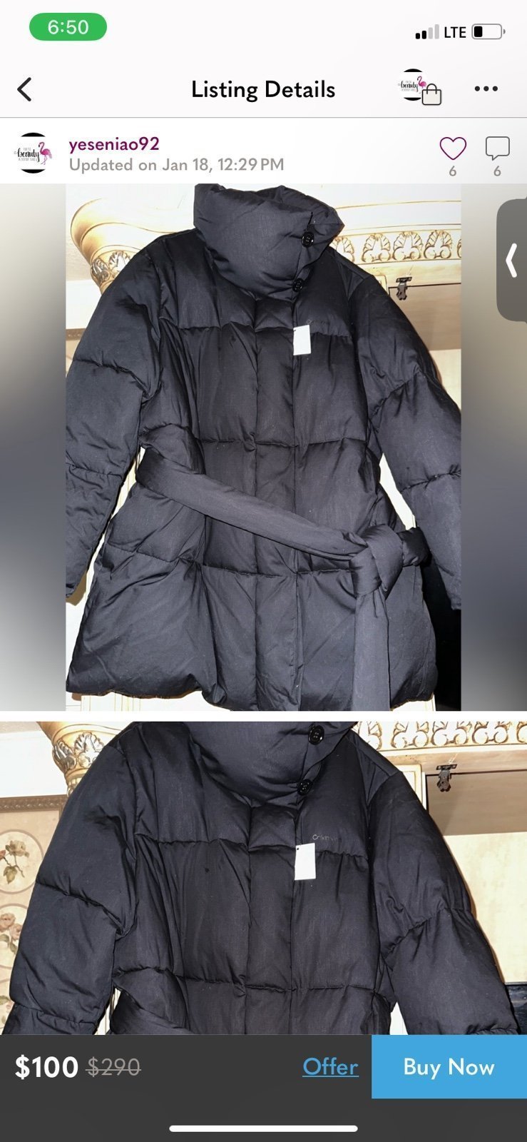 Calvin Klein puffer jacket M oversized