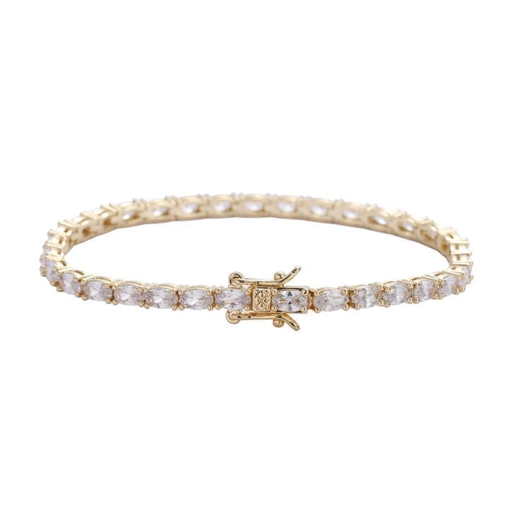 14K Gold 2ct Diamond Mens 7 Tennis Bracelet Guys NEW 14 Karat Silver Jewelry