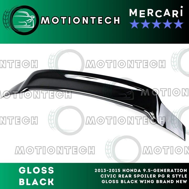2013-2015 Honda 9.5-generation Civic Rear Spoiler PG R Style Gloss Black Wing B
