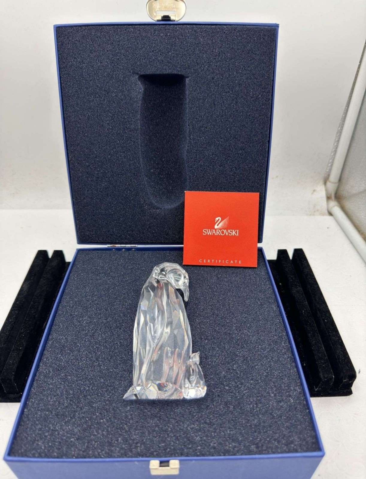 Swarovski Penguin Mother with Baby 627067 12cm in box