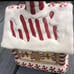 Christmas Ceramic Gingerbread House Cookie Jar Peppermint Candy 10” X9.5”x8”