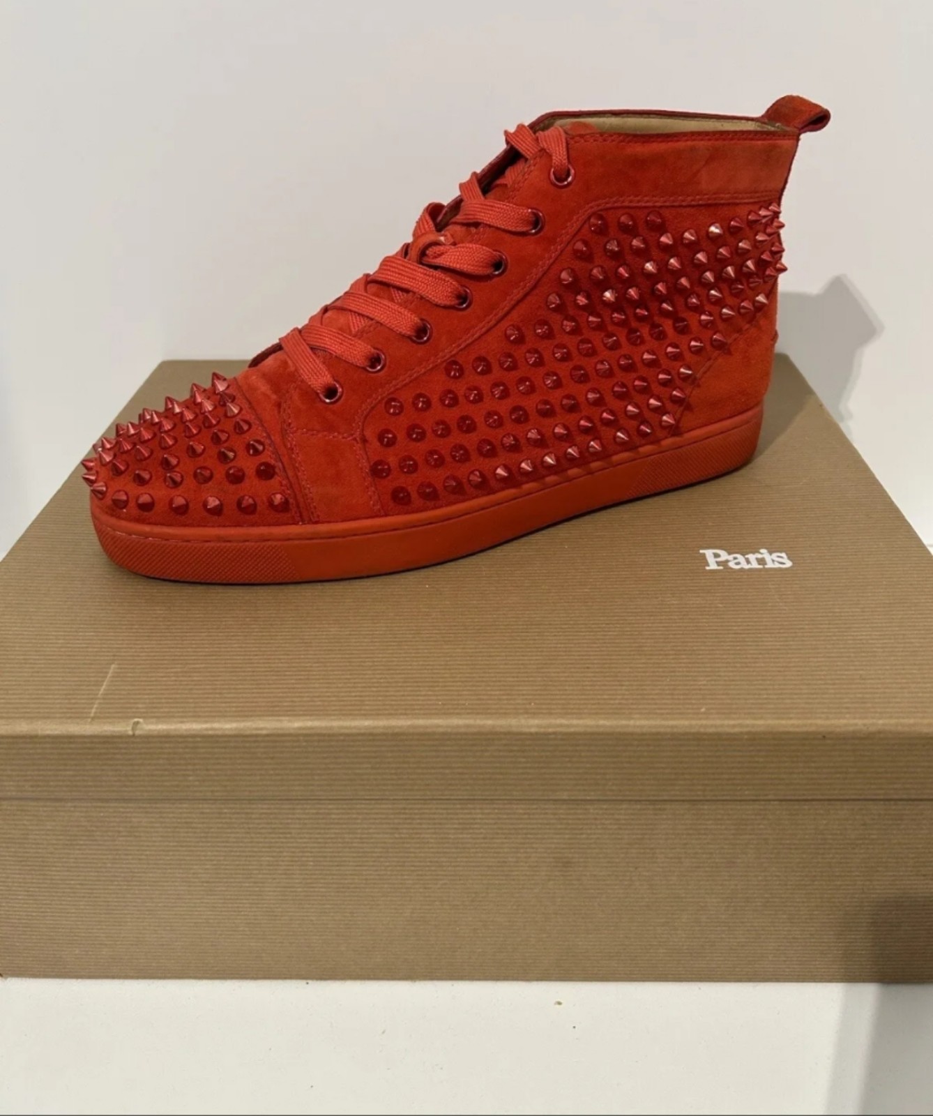 Christian Louboutin Studded High Top Platform Sneaker