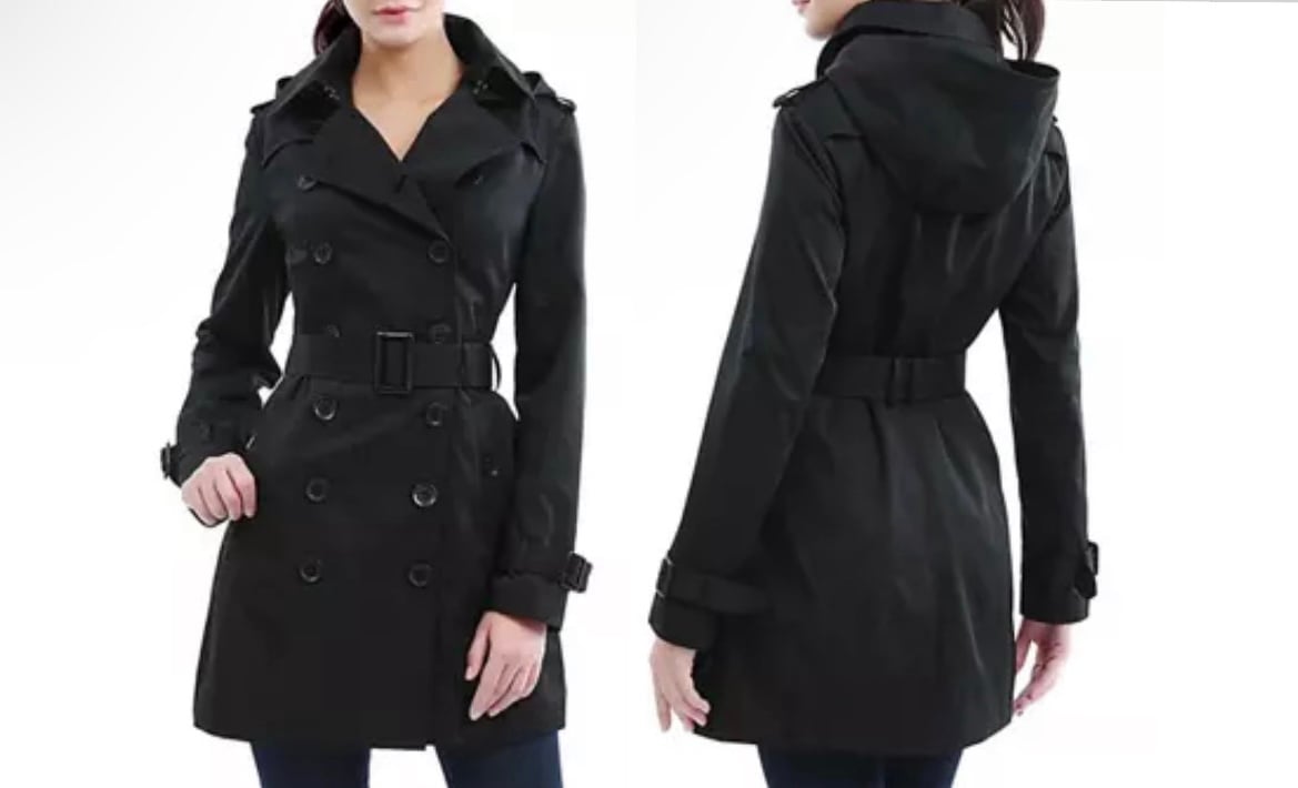 NWT Kimi+Kai Women’s Waterproof Double Breasted TrenchCoat (MISSING BELT) | Sz L