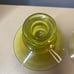 Vintage Green Uranium Vaseline Depression Glass Candlestick Holders Pair