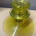 Vintage Green Uranium Vaseline Depression Glass Candlestick Holders Pair