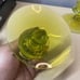 Vintage Green Uranium Vaseline Depression Glass Candlestick Holders Pair