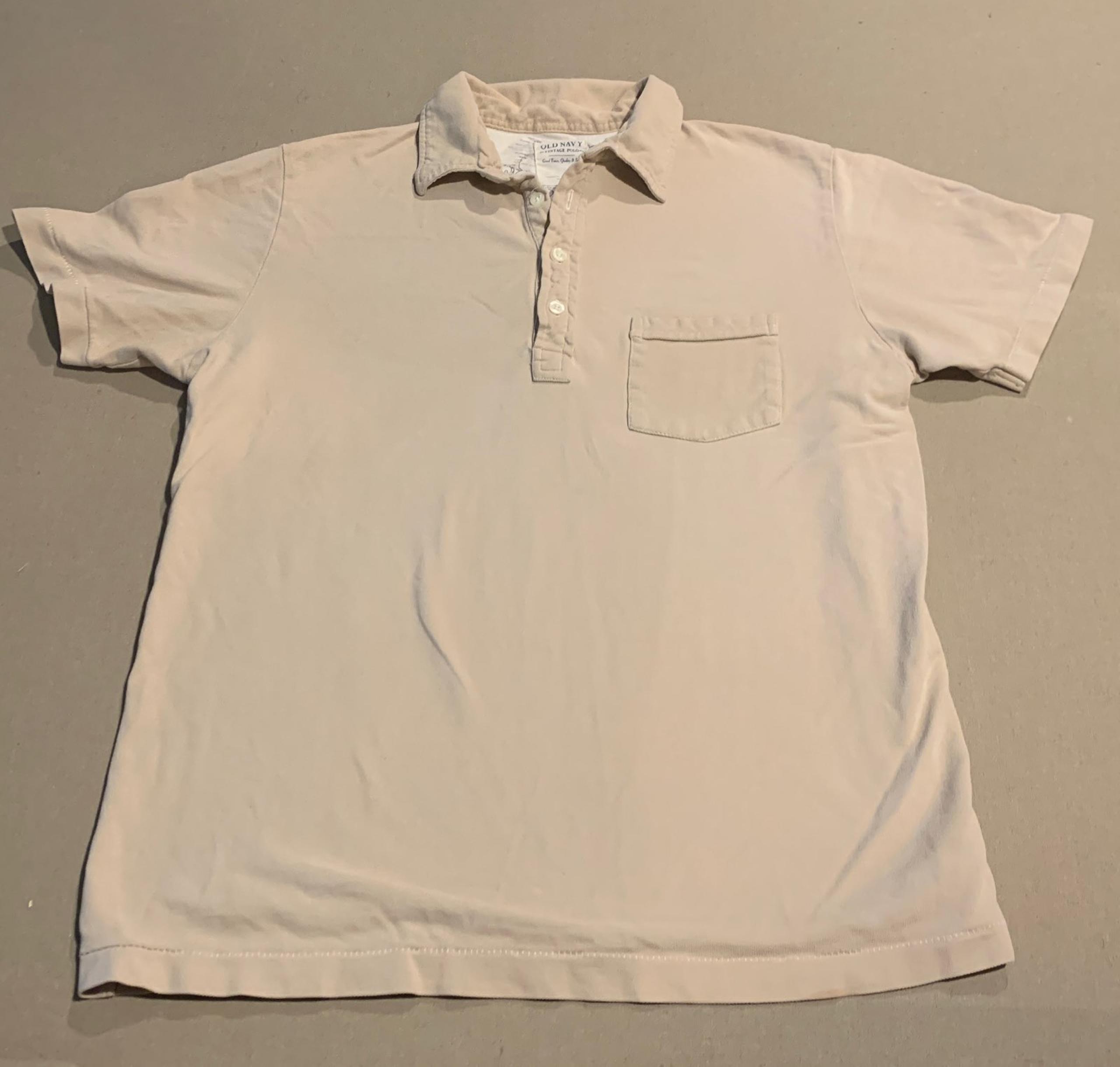 Old Navy Mens Shirt Size L Tan Polo Golf
