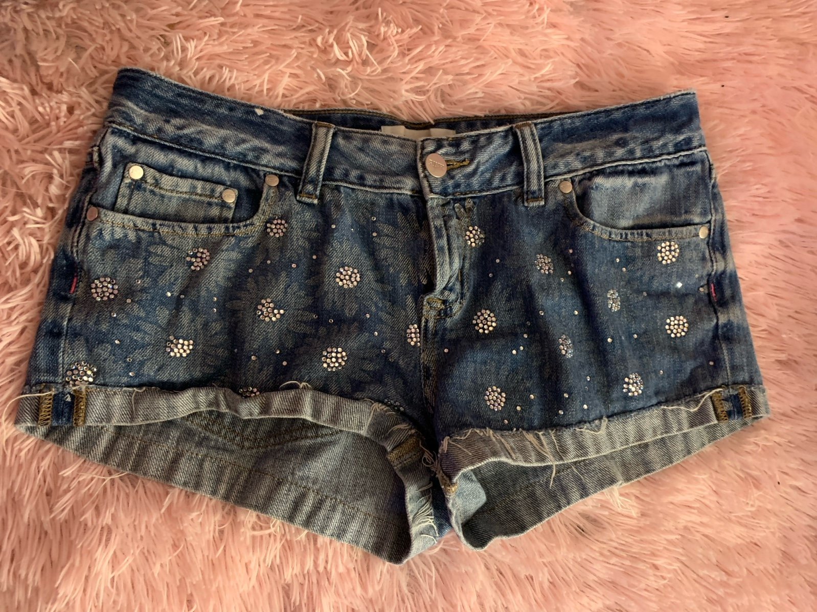 PINK Rhinestone Shorts Size 6