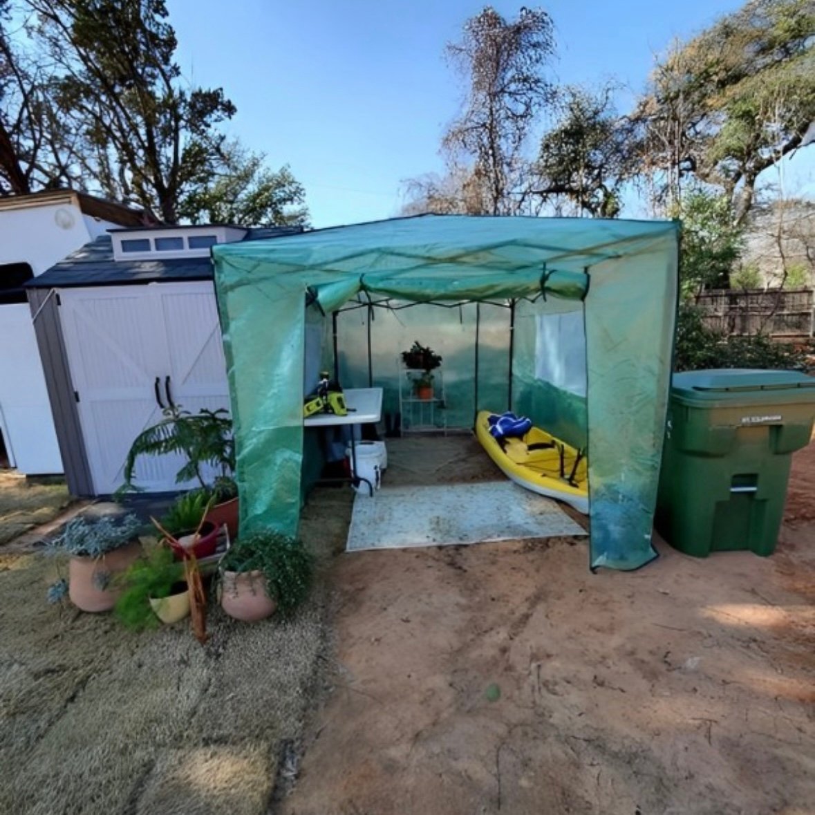 Power-coated Steel Greenhouse Walk-in Hot Tent 6' x 4' x 8
