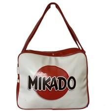 Glico Mikado Red & White Vinyl Carry On Bag - Pocky - Japanese Company Merch