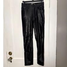 Abercrombie and Fitch Faux Leather Black Skinny Pants Size 25/0