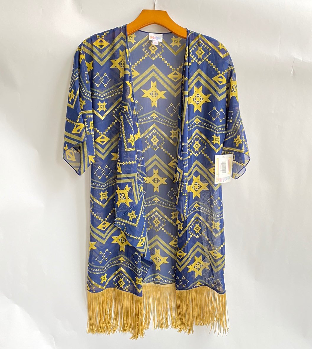 LuLaRoe Monroe Fringe Cover Up S NWT