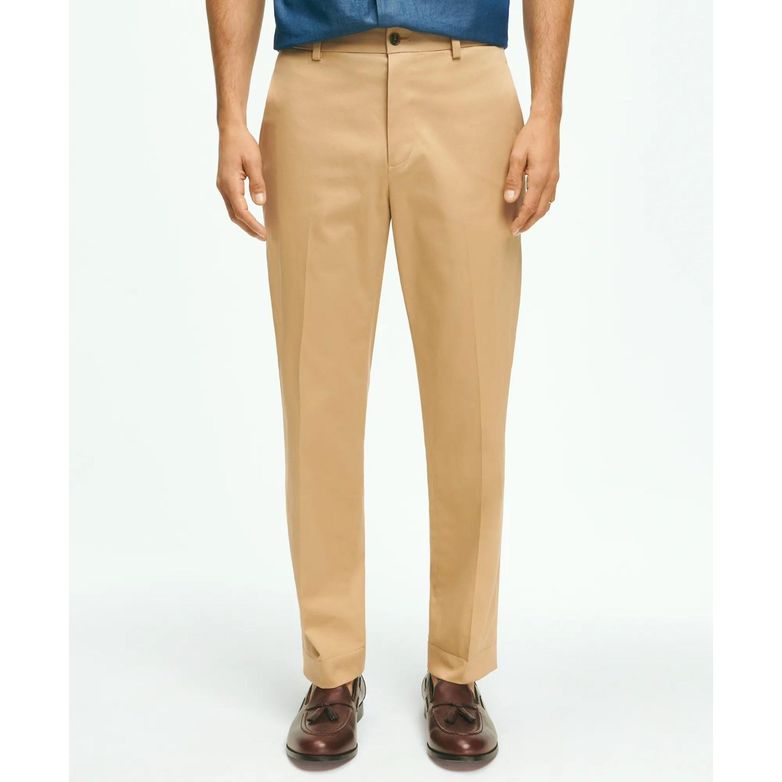 Brooks Brothers Clark Fit Men's Pants 32/30 Khaki Brown Advantage Chino Stretch