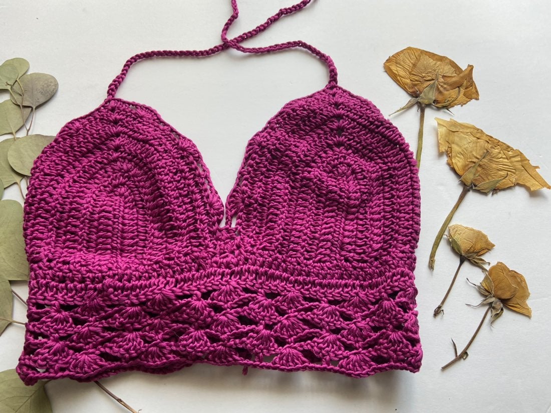 Handmade crochet halter top