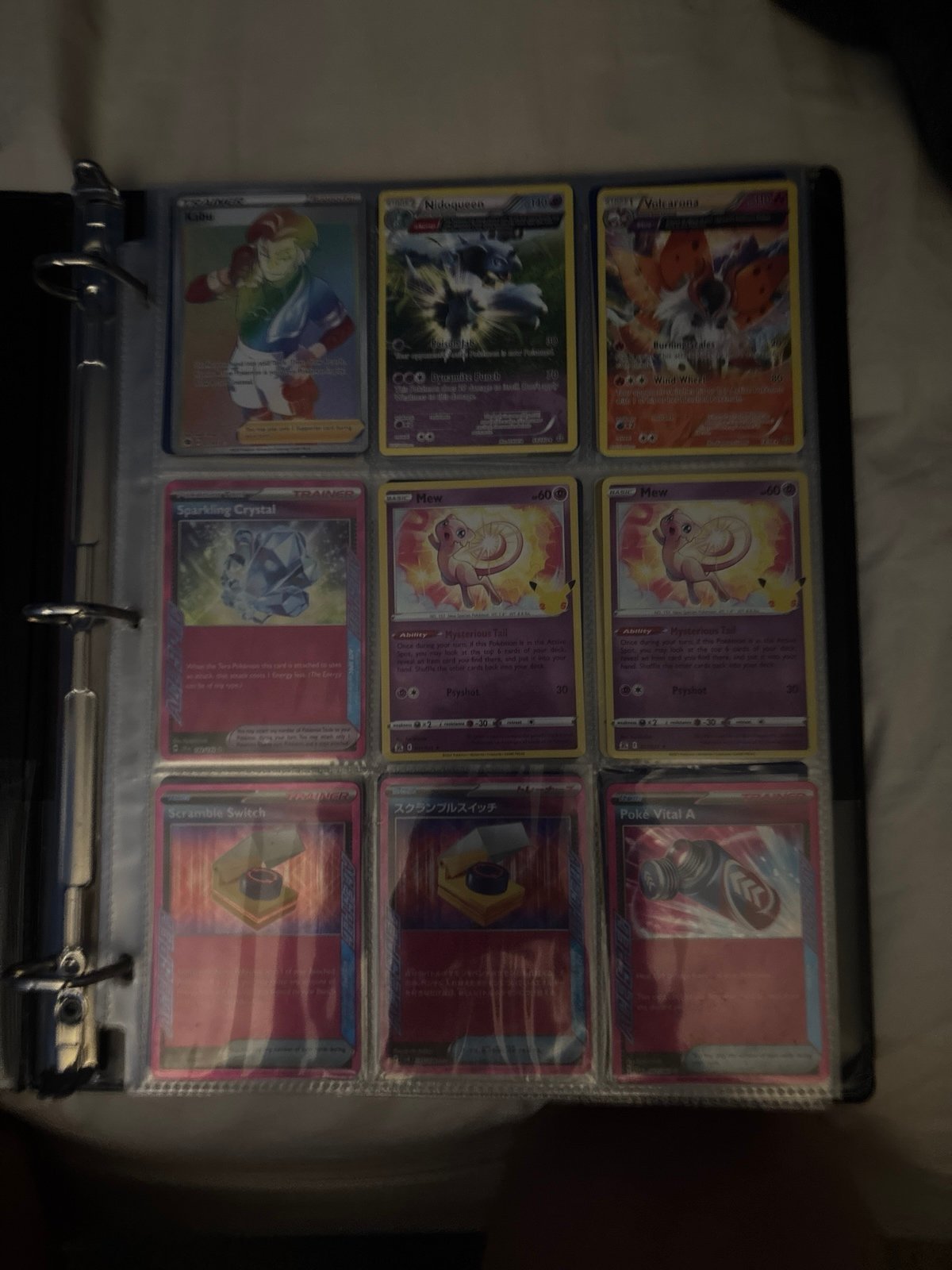Pokemon 9 full pages of good Pokemon cards 126 total and 29 jumbo cards