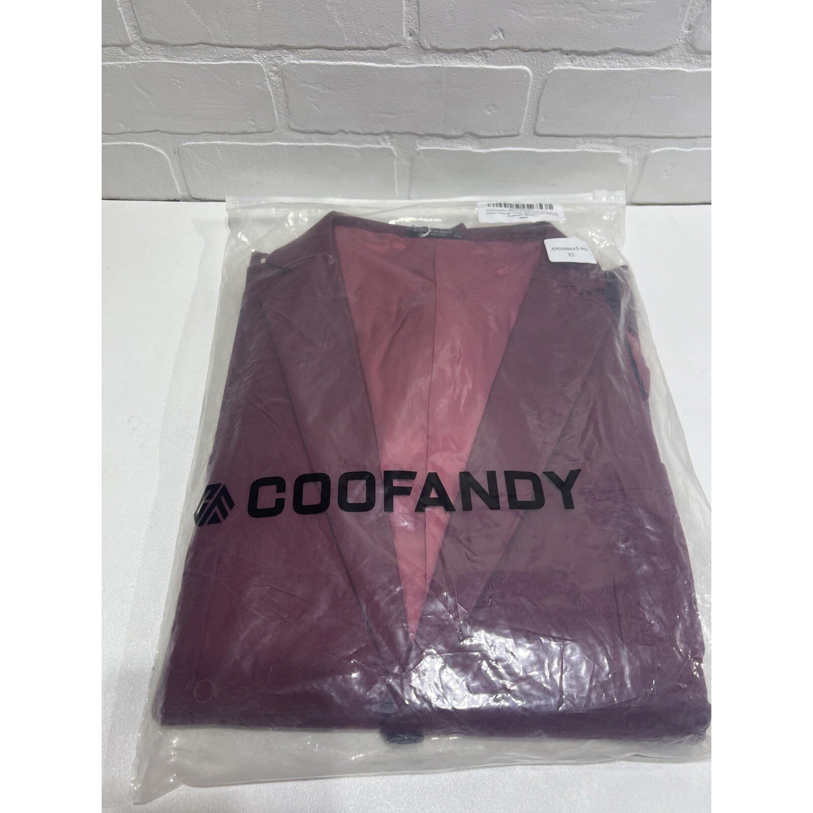 NEW! COOFANDY 3 Piece Suit Set Jacket Pants Size XS Burgundy 75
