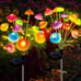 Solar Lights Outdoor Garden, Upgraded 24 LEDs Mushroom Stake Lights, Waterproof