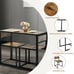 3pcs Dining Set Compact Table and 2 Chair Home Kitchen Breakfast Antique