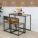 3pcs Dining Set Compact Table and 2 Chair Home Kitchen Breakfast Antique