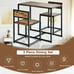3pcs Dining Set Compact Table and 2 Chair Home Kitchen Breakfast Antique