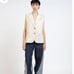 New Elleme Paris Cotton Vest in Beige, Size 34