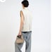 New Elleme Paris Cotton Vest in Beige, Size 34