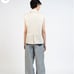 New Elleme Paris Cotton Vest in Beige, Size 34