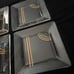 Set of four vintage retro Mcm square glass dinner plates 10 inches