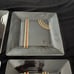 Set of four vintage retro Mcm square glass dinner plates 10 inches