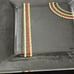 Set of four vintage retro Mcm square glass dinner plates 10 inches