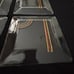 Set of four vintage retro Mcm square glass dinner plates 10 inches
