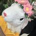 Gorgeous solar bird feeder - bunny with flowers 17”