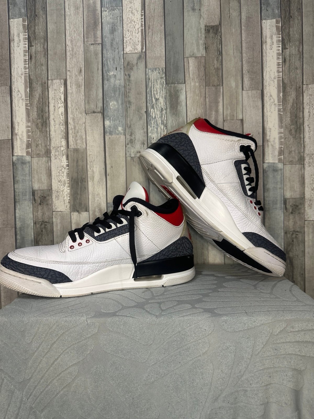 Jordan 3 fire red denim size 11