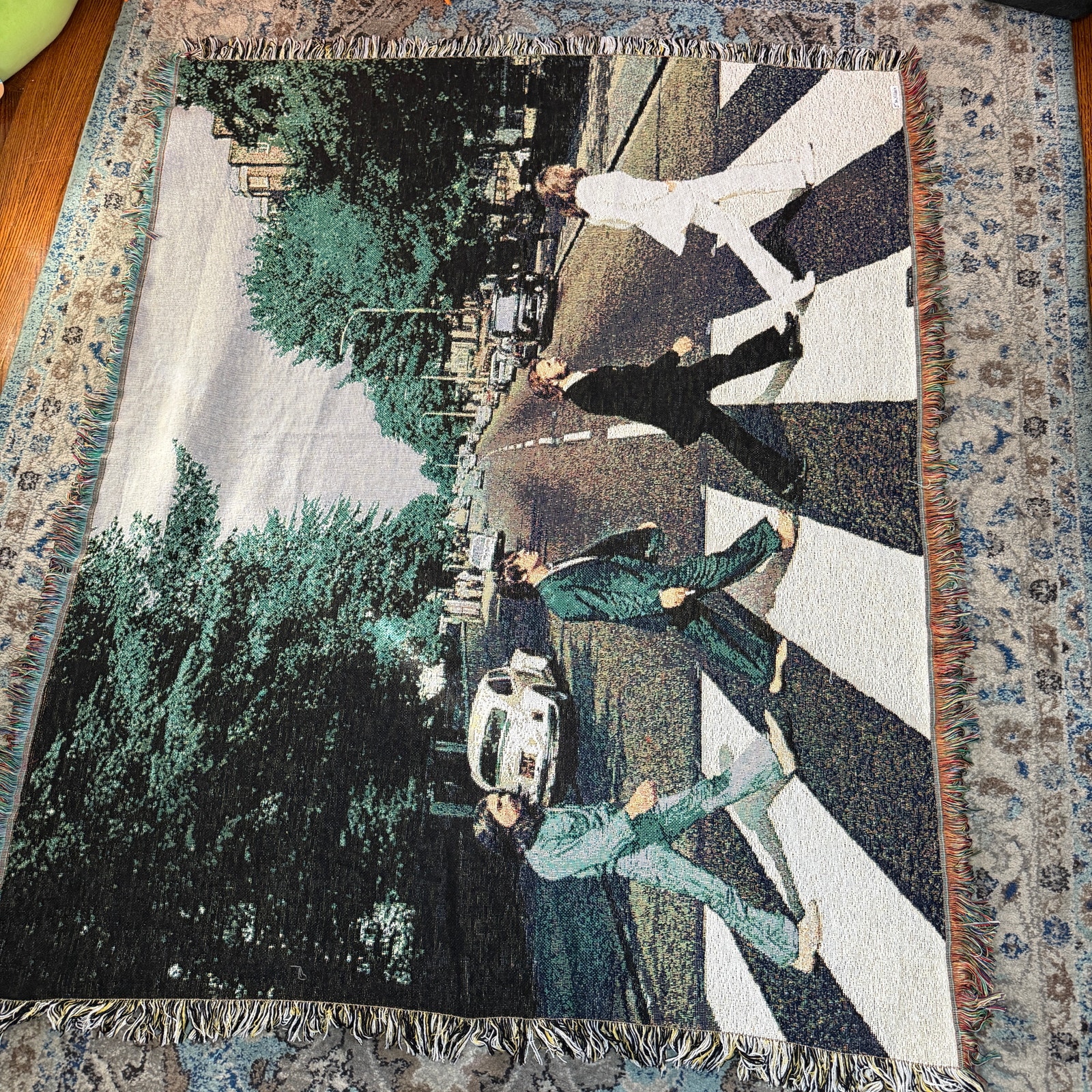 beetles abbey road throw