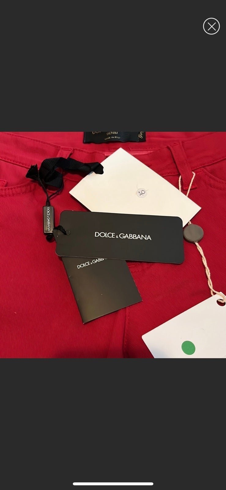 Authentic Dolce and Gabbana Girly Denim Fit in Red Sz 40