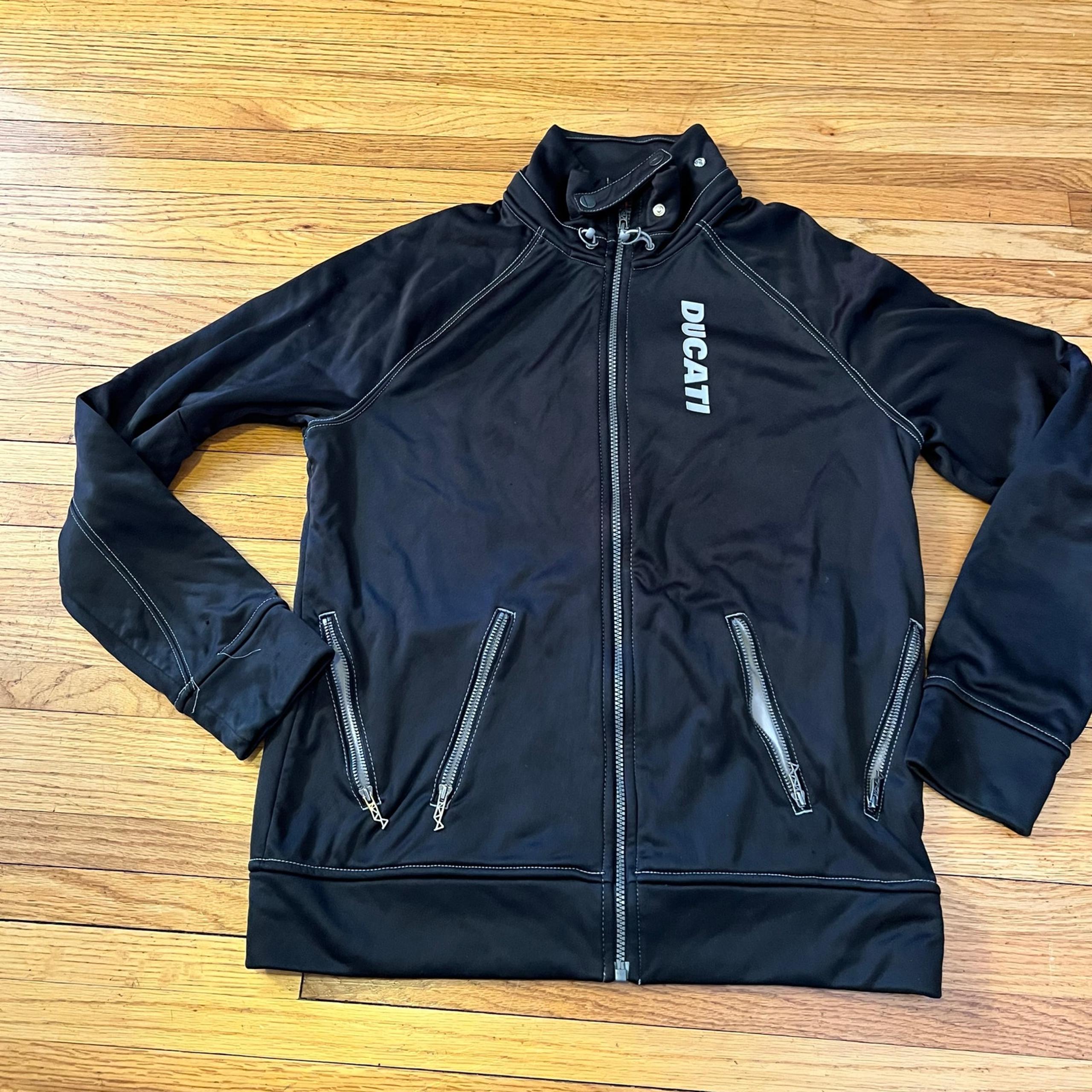 Puma DUCATI Jacket Mens Medium Black Motorcycle Racing Track *