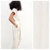 WT. Zara Oyster White Linen/Cotton Blend Long Jumpsuit. Size XL.