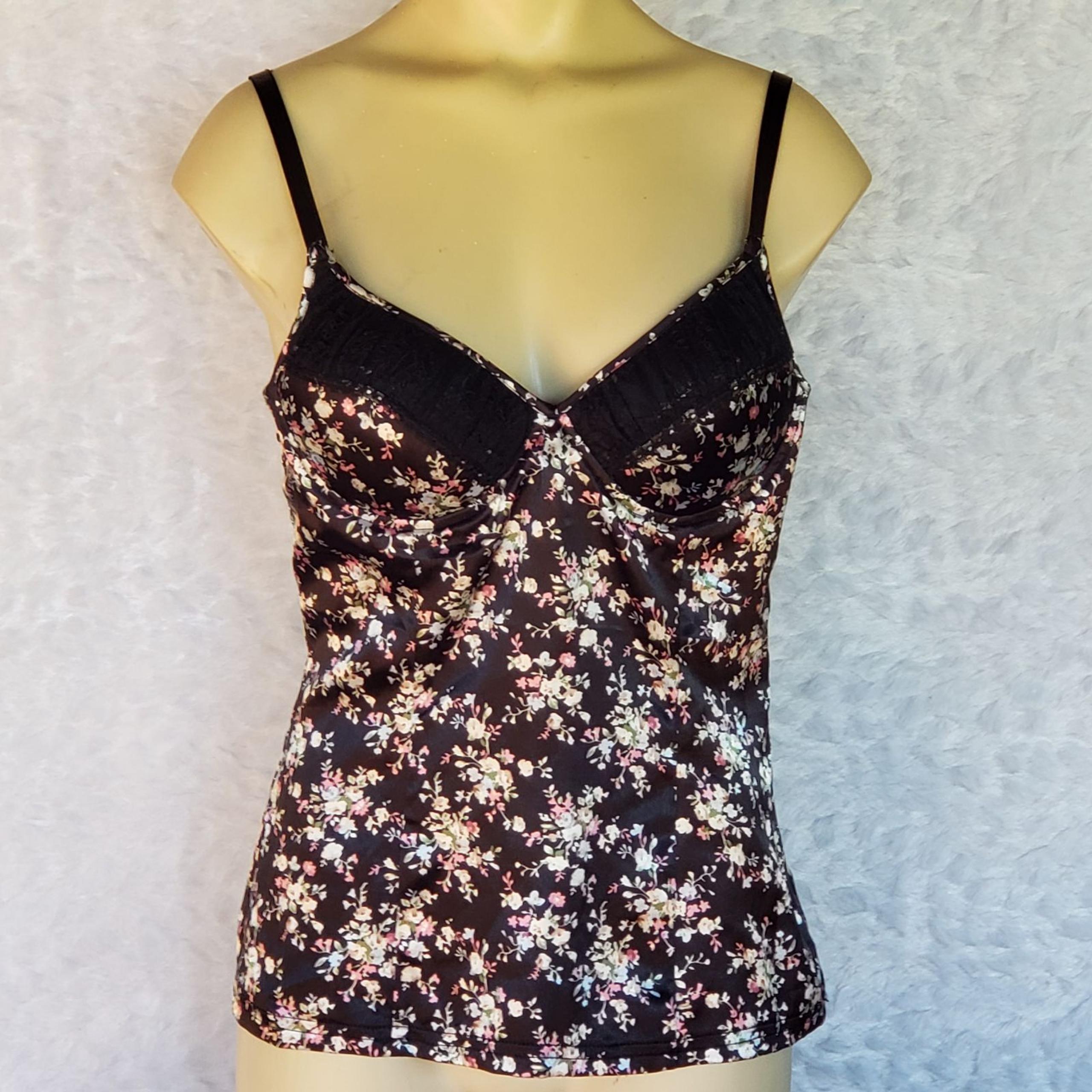 Black Floral Camisole