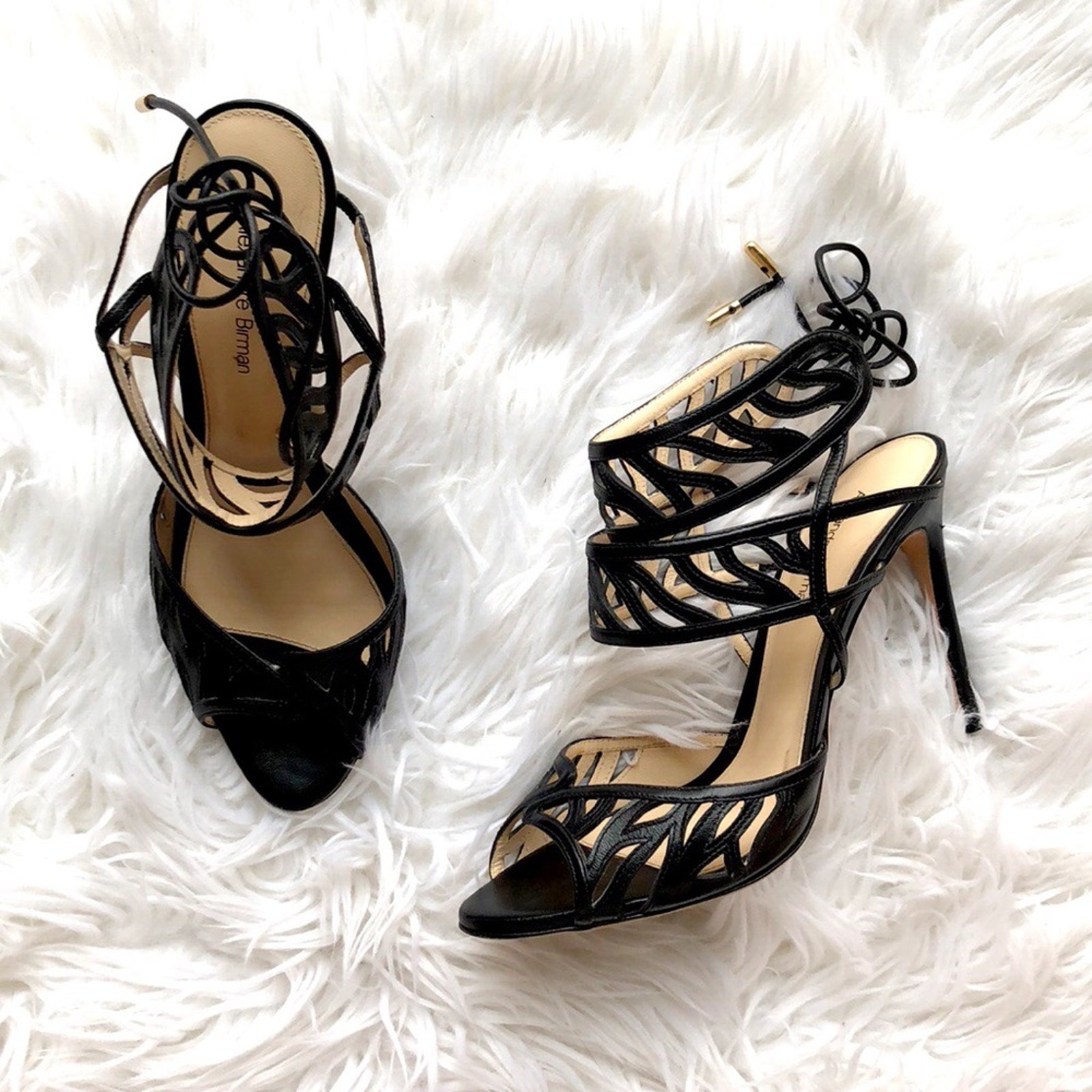 Alexandre Birman Caged Heel Sandals Black Size 38.5