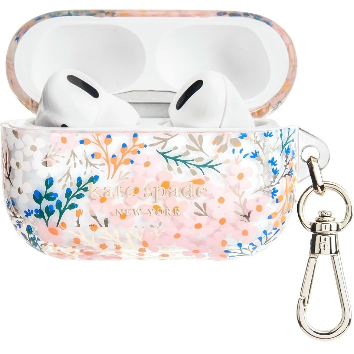 kate spade new york AirPods Pro Protective Case with Keychain Ring- Multi Floral
