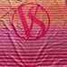 Victoria Secret Stripes Neon Pink Yellow Orange Roll Up Beach Sand Blanket 55x49