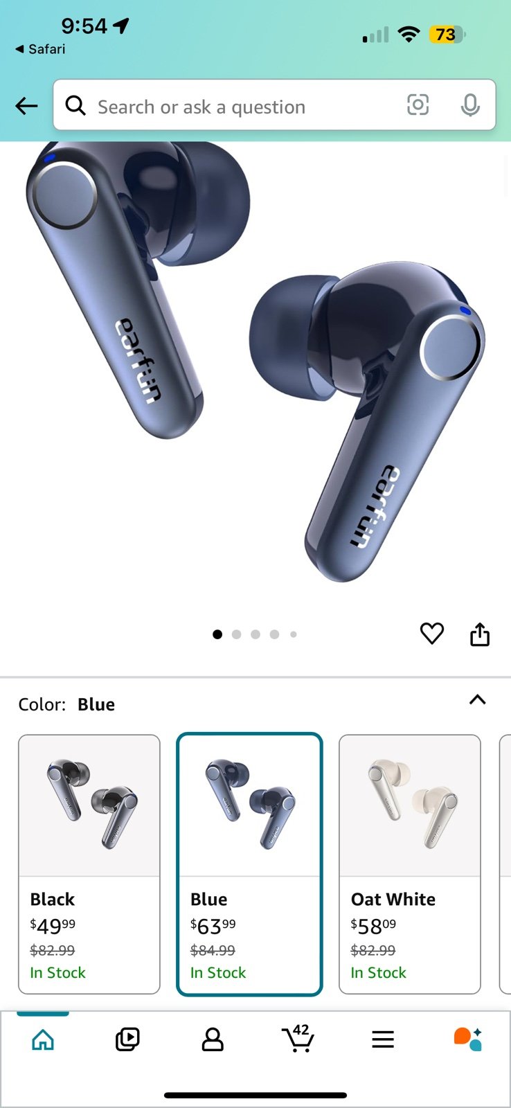 EarFun Air Pro 3 Noise Cancelling Wireless Earbuds, Qualcomm® aptX™ Adaptive Sou