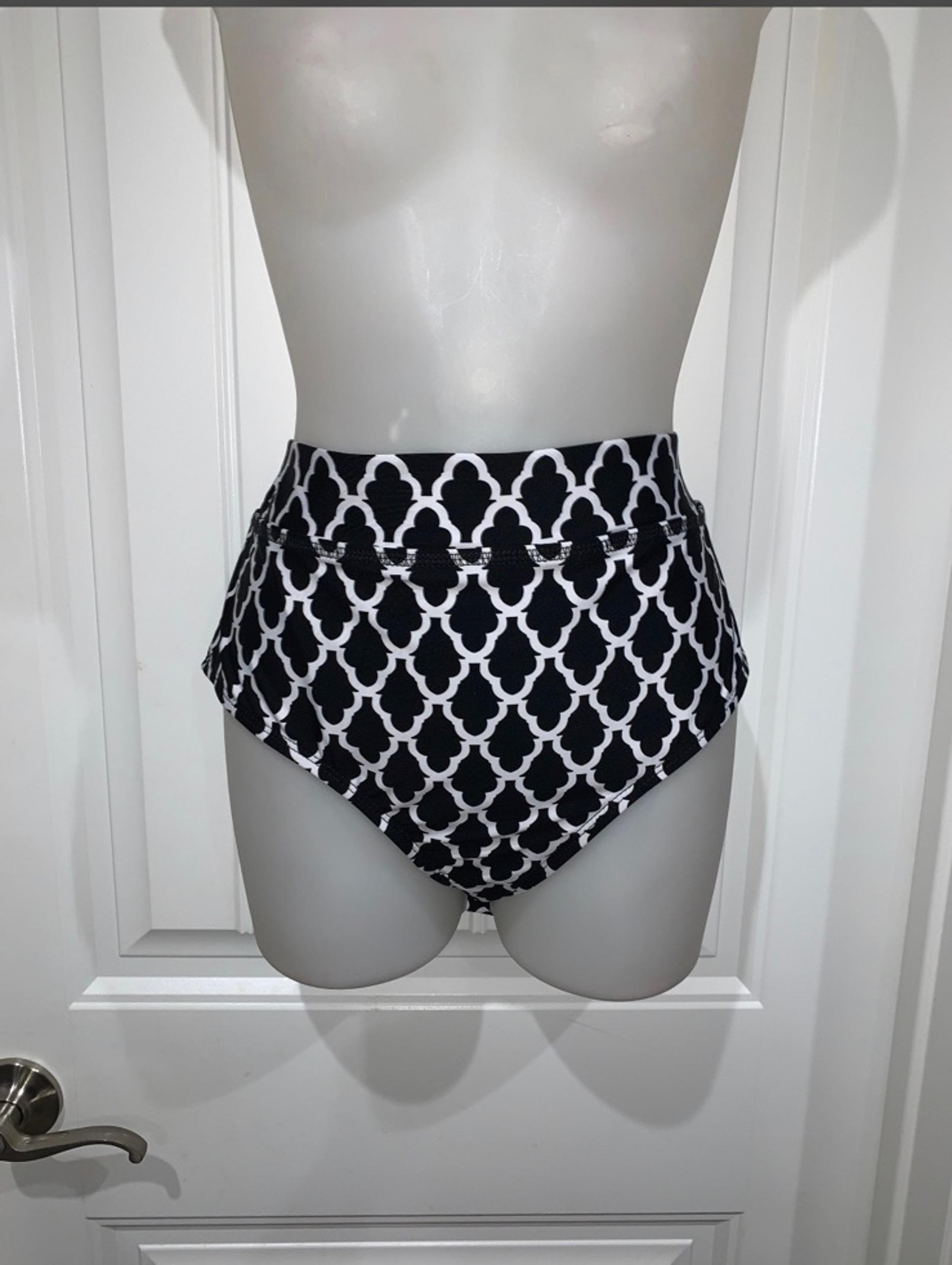 Athena Plus Black and White Swim Bottoms NWT