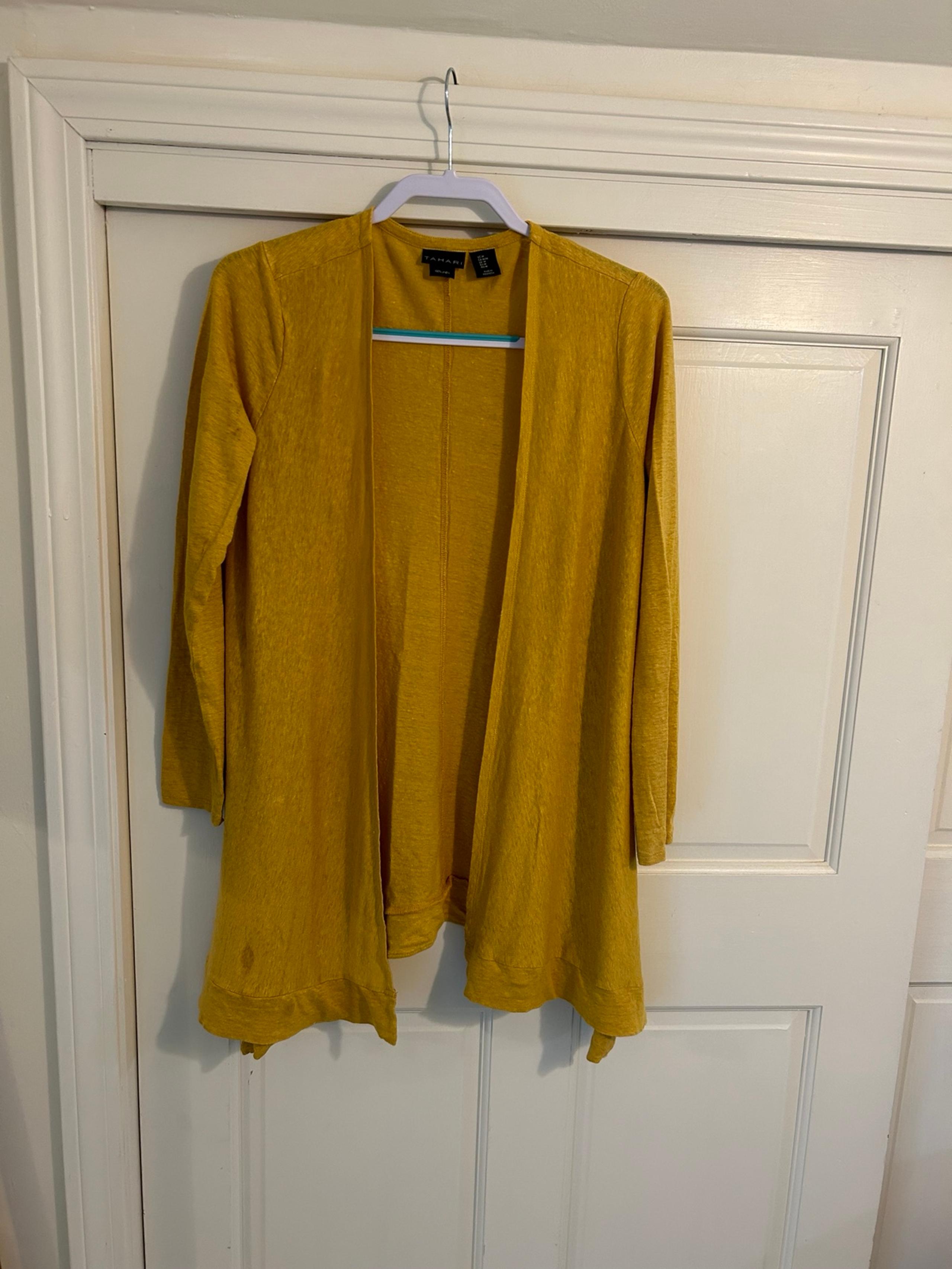 Tahari yellow Cardigan